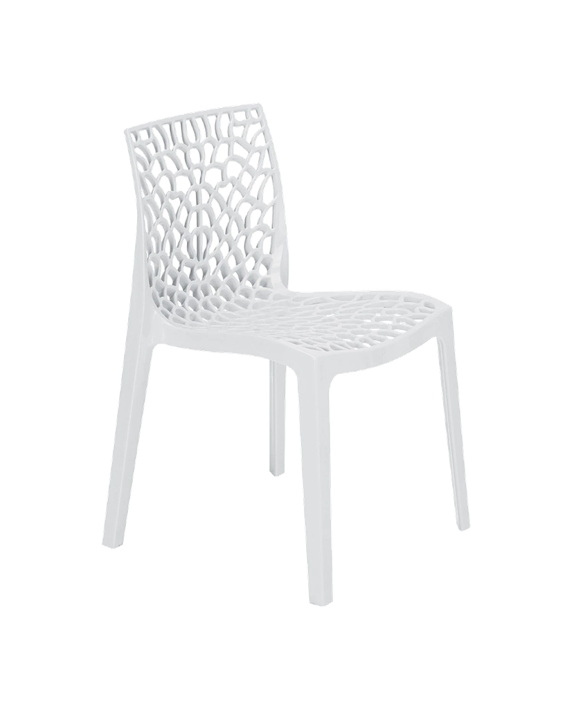 Chaise blanche sans accoudoirs