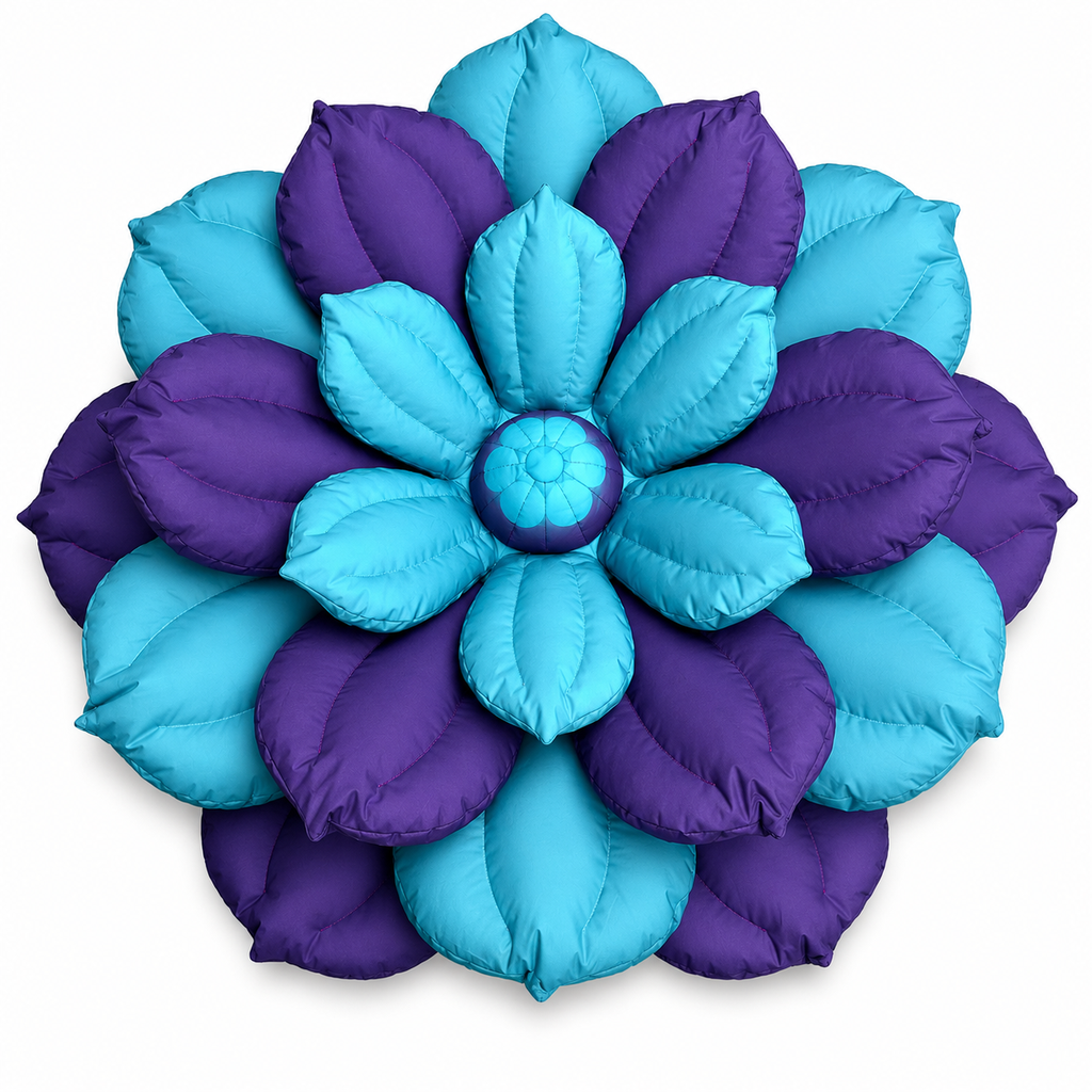 Fleur violette et bleue 