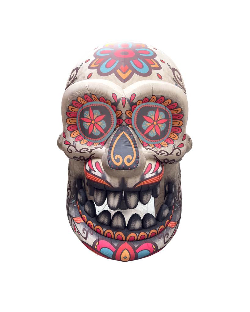 Tête de mort blanche et colorée 