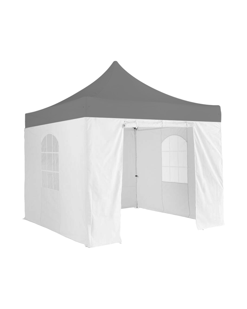 Mur porte zippable blanc pour tente 3x3