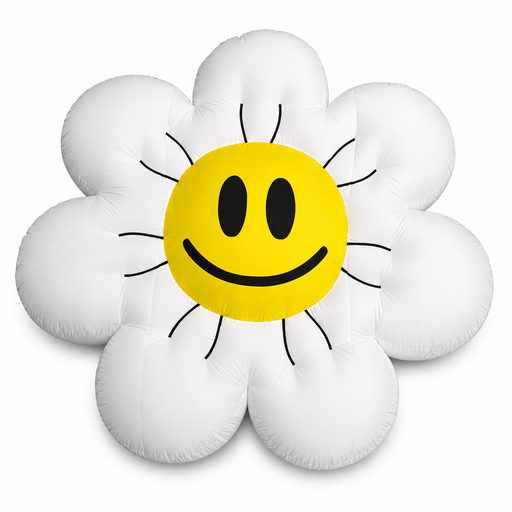 [GD7008] Fleur blanche smiley 