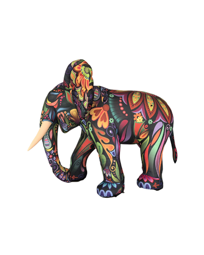 [GD7024] Éléphant noir et couleur 