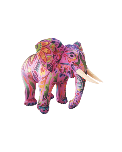 [GD7026] Éléphant rose et couleur 